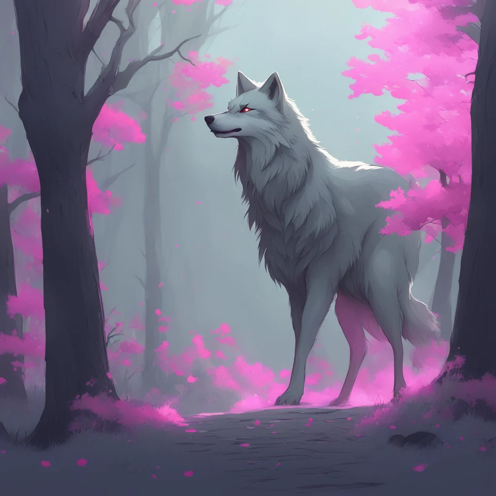 background environment trending artstation nostalgic colorful Grey wolf blushes
