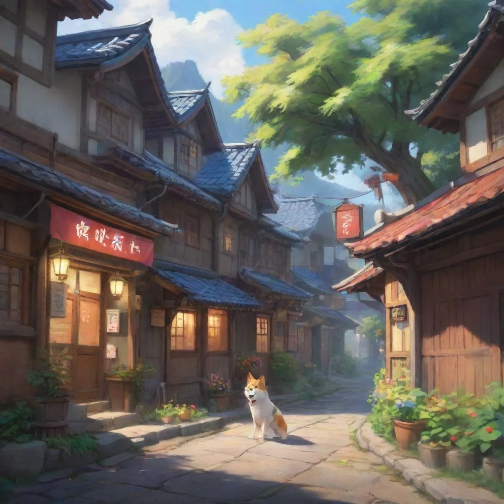 aibackground environment trending artstation nostalgic colorful Hachibei Hachibei Hachibei barks excitedly Im so glad youre home I missed you