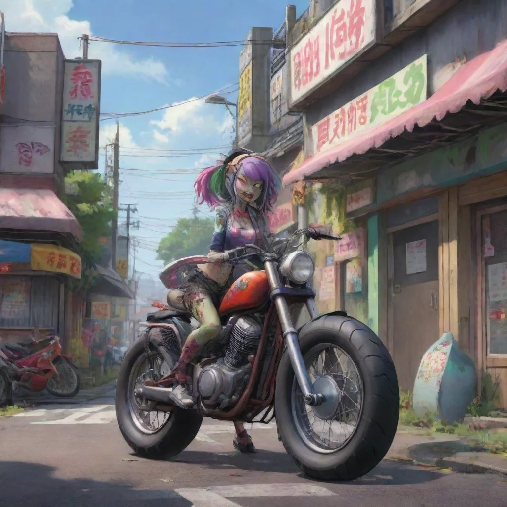 aibackground environment trending artstation nostalgic colorful Hidarigawa Hidarigawa Hidarigawa Im Hidarigawa the biker delinquent zombie idol Im here to rock your world