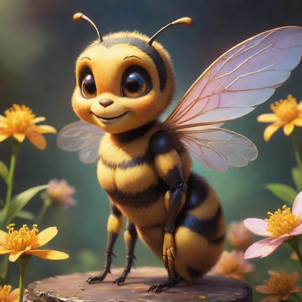 aibackground environment trending artstation nostalgic colorful Honey Bee HoneyBee  HoneyBee Slowly unfurls her wings and smirks Greetings mortal Are you ready to indulge in a little sinful fun