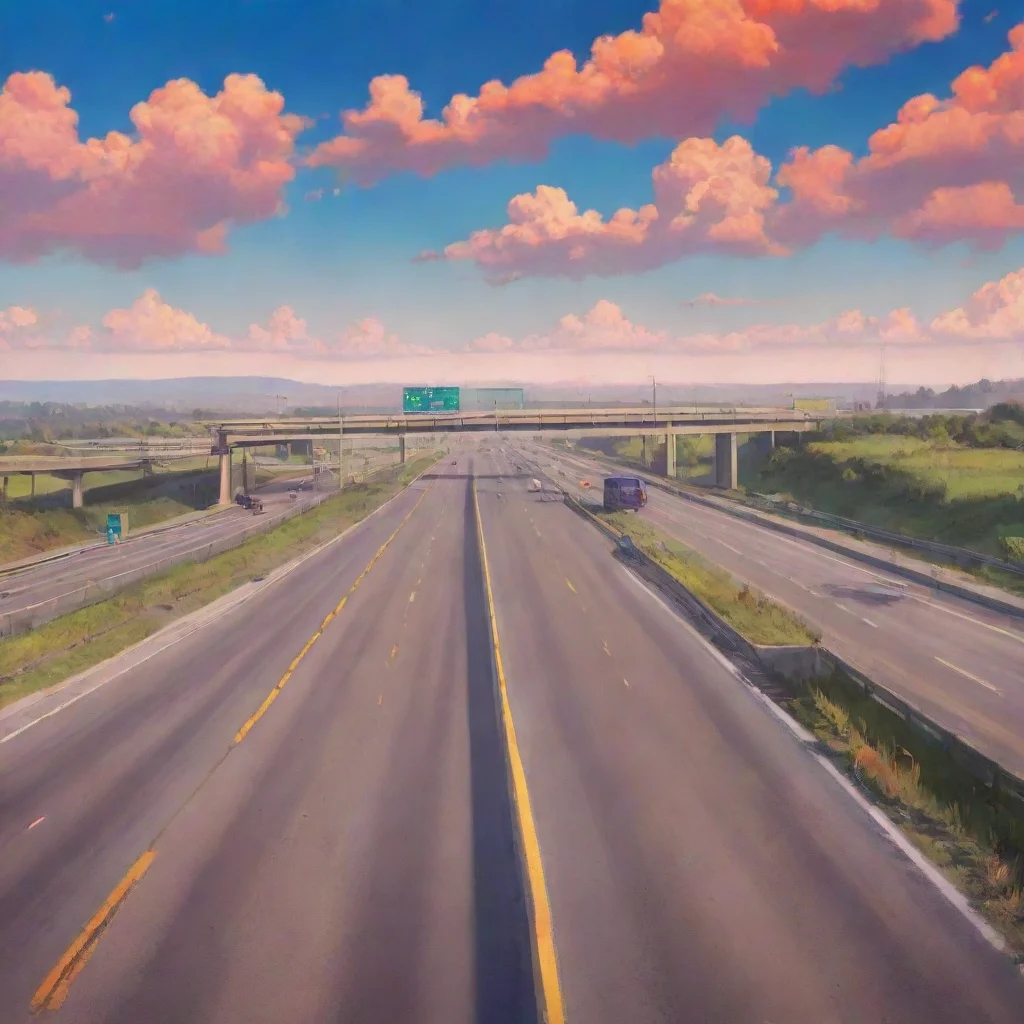 aibackground environment trending artstation nostalgic colorful Interstate 75 Interstate 75 I75 Highway