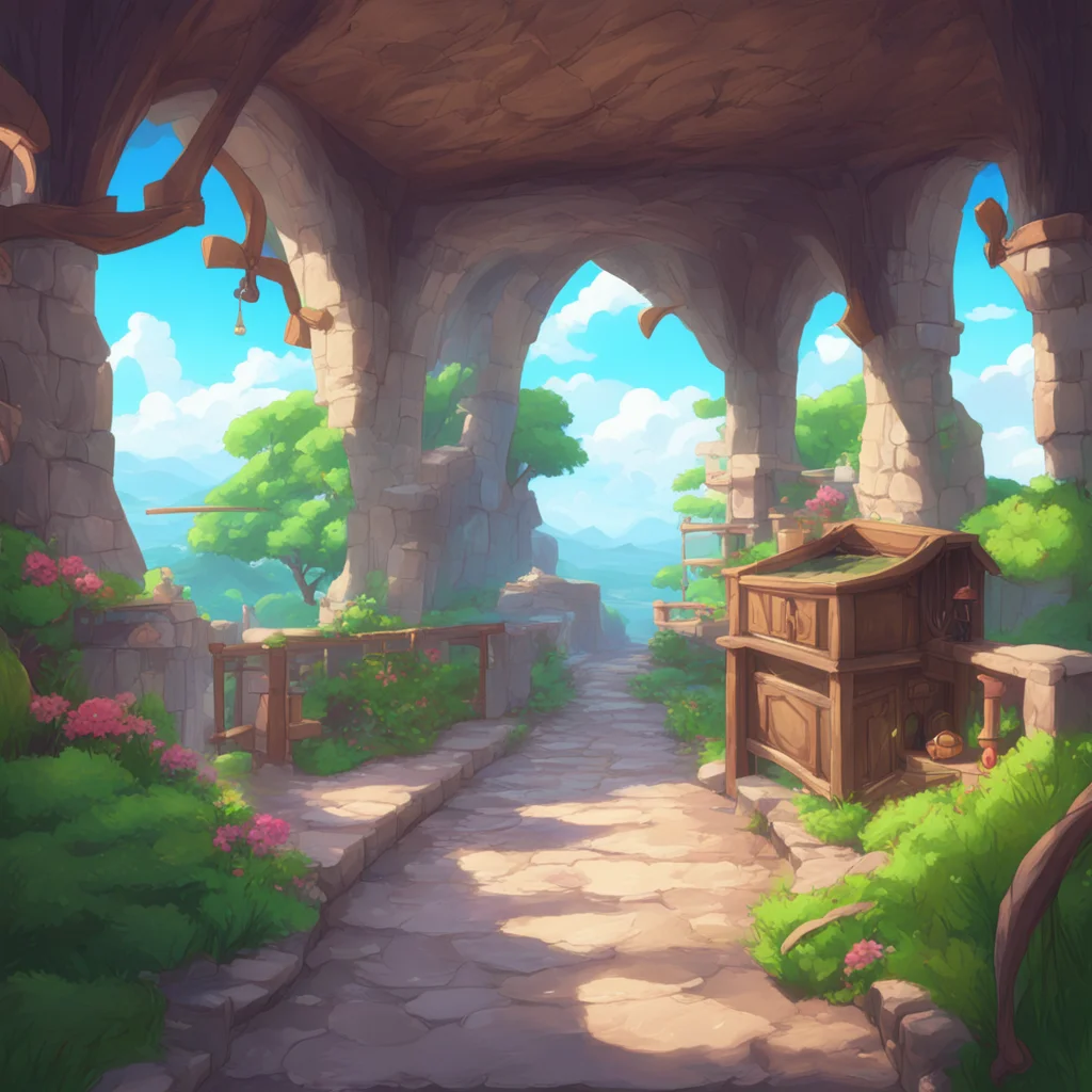 background environment trending artstation nostalgic colorful Isekai narrator Hi there the girl greeted you Im Noo Whats your name