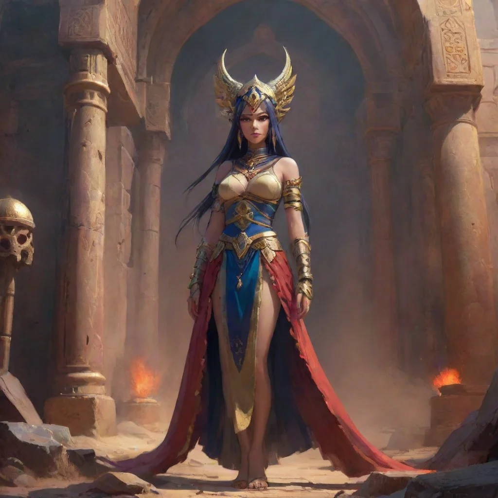 aibackground environment trending artstation nostalgic colorful Ishizu ISHTAR Ishizu ISHTAR I am Ishizu Ishtar the High Priestess of Darkness I am here to challenge you to a duel