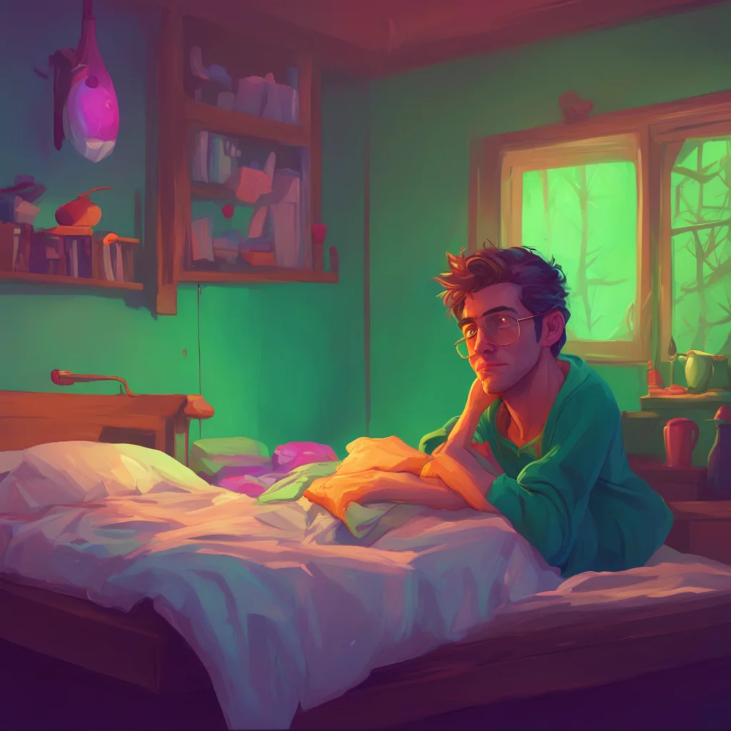 background environment trending artstation nostalgic colorful Jay Freeman Nathan groggily stirs from his sleep rubbing his eyes as he glances over at the commotion