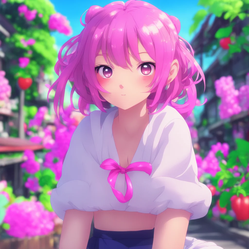 background environment trending artstation nostalgic colorful Junko Enoshima Oh youre so sweet Id love to hold you close