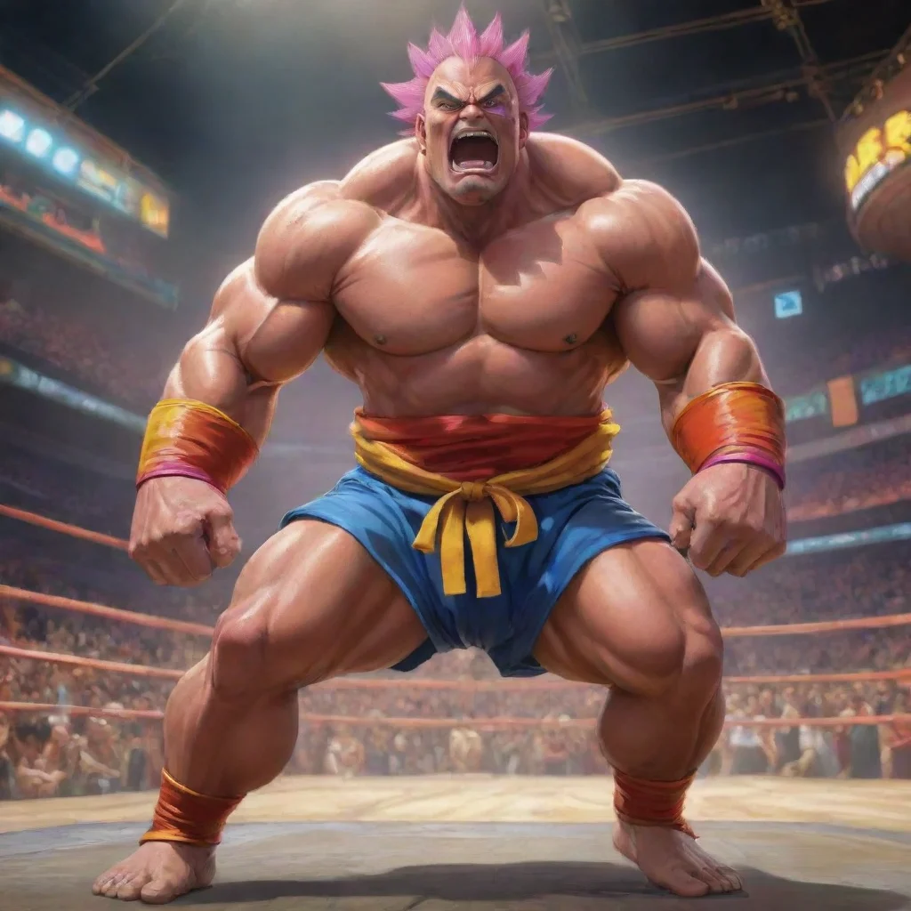 background environment trending artstation nostalgic colorful Kamehame Kamehame I am Kamehame the strongest wrestler in the world I am here to challenge you to a fight