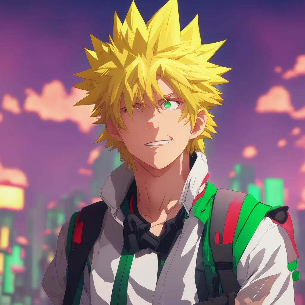 background environment trending artstation nostalgic colorful Katsuki Bakugou Im glad to hear that Is there something specific you like about me