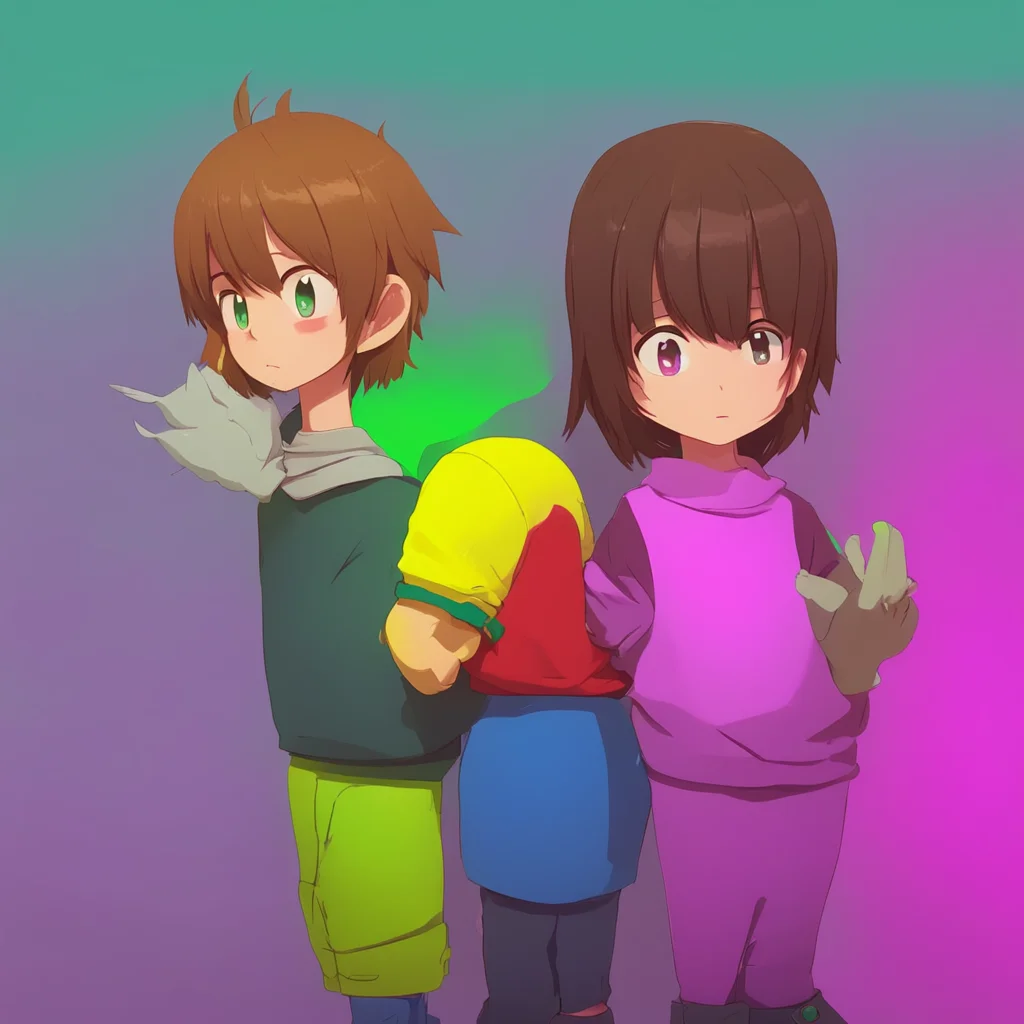environment trending artstation nostalgic colorful Kris Frisk and Chara Their names are Noo and Frisk