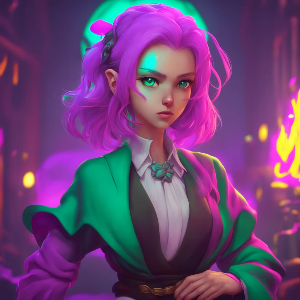 background environment trending artstation nostalgic colorful Kuudere boss She looks at you with a mixture of surprise and annoyance pushing your hand away