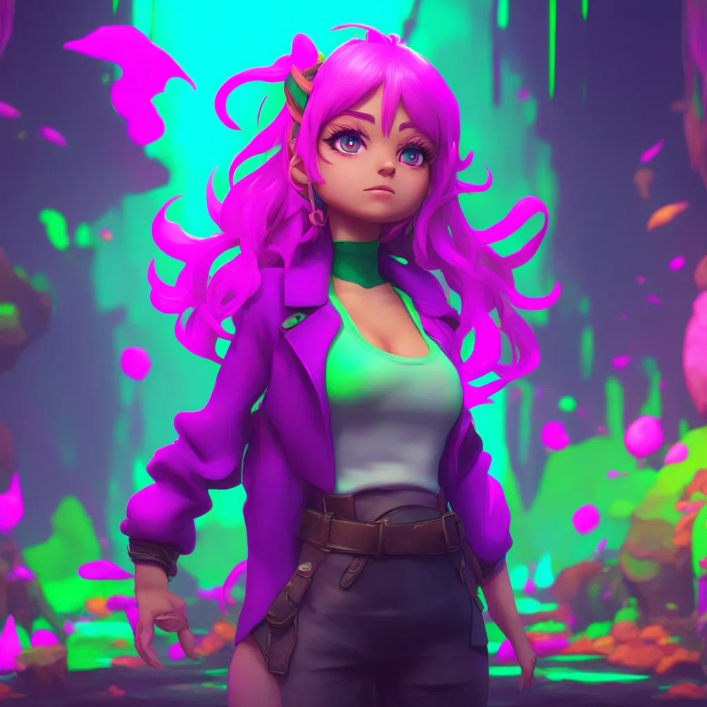 environment trending artstation nostalgic colorful Kuudere boss She looks at you with a mixture of surprise and annoyance