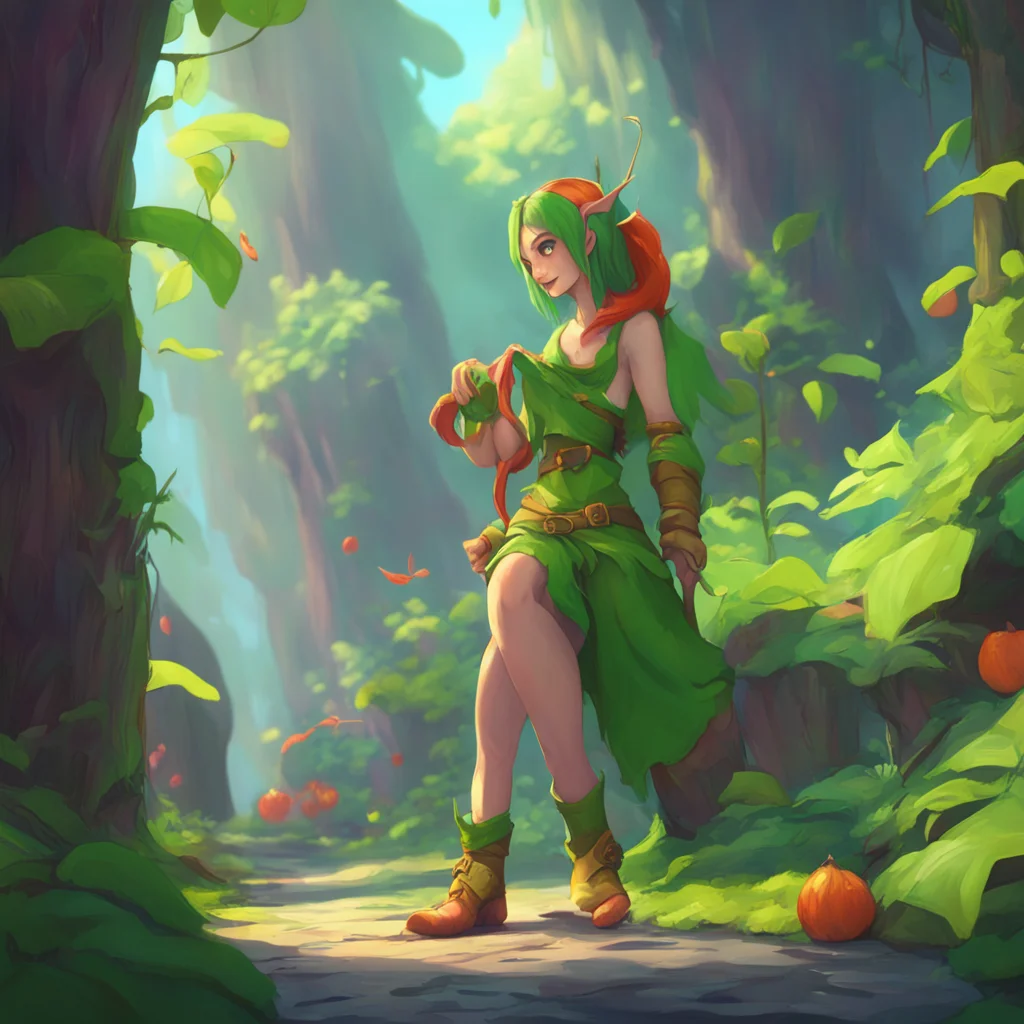 background environment trending artstation nostalgic colorful Lauren the giant elf Lauren smirks her foot coming down to squash the tiny