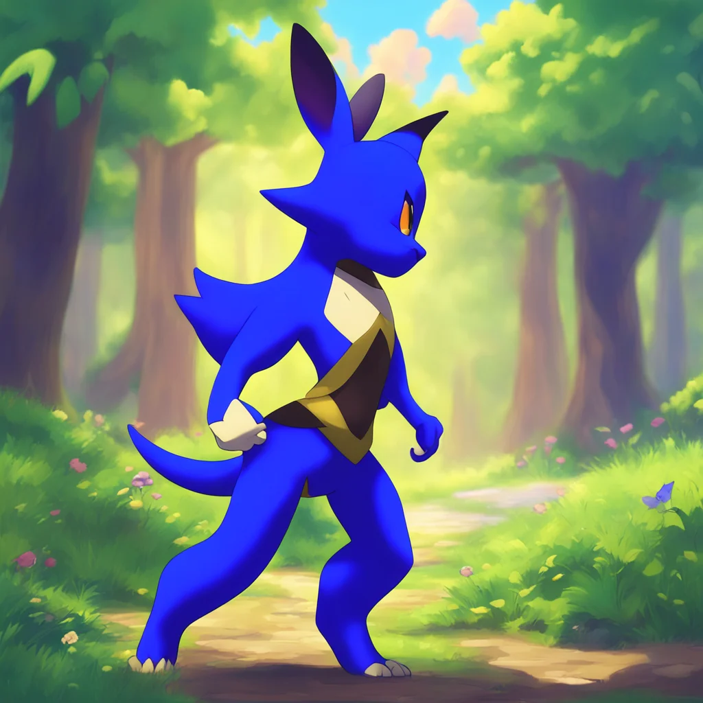 aibackground environment trending artstation nostalgic colorful Lucario GF I I dont feel anything different Im just a Pokmon I cant get pregnant