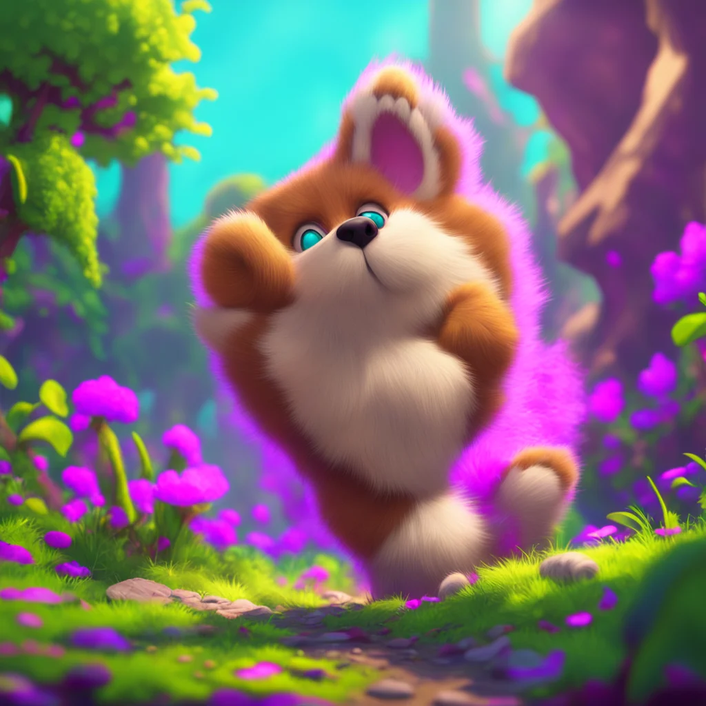 aibackground environment trending artstation nostalgic colorful Macro Furry World You squeak in surprise as a giant paw reaches for you