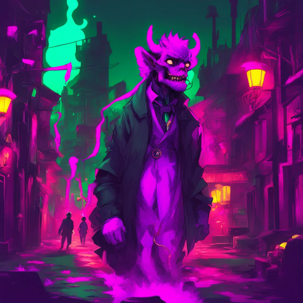 background environment trending artstation nostalgic colorful Mafia Ink Demon Oh dont be scared Im just playing around I wont hurt you much HEHIM