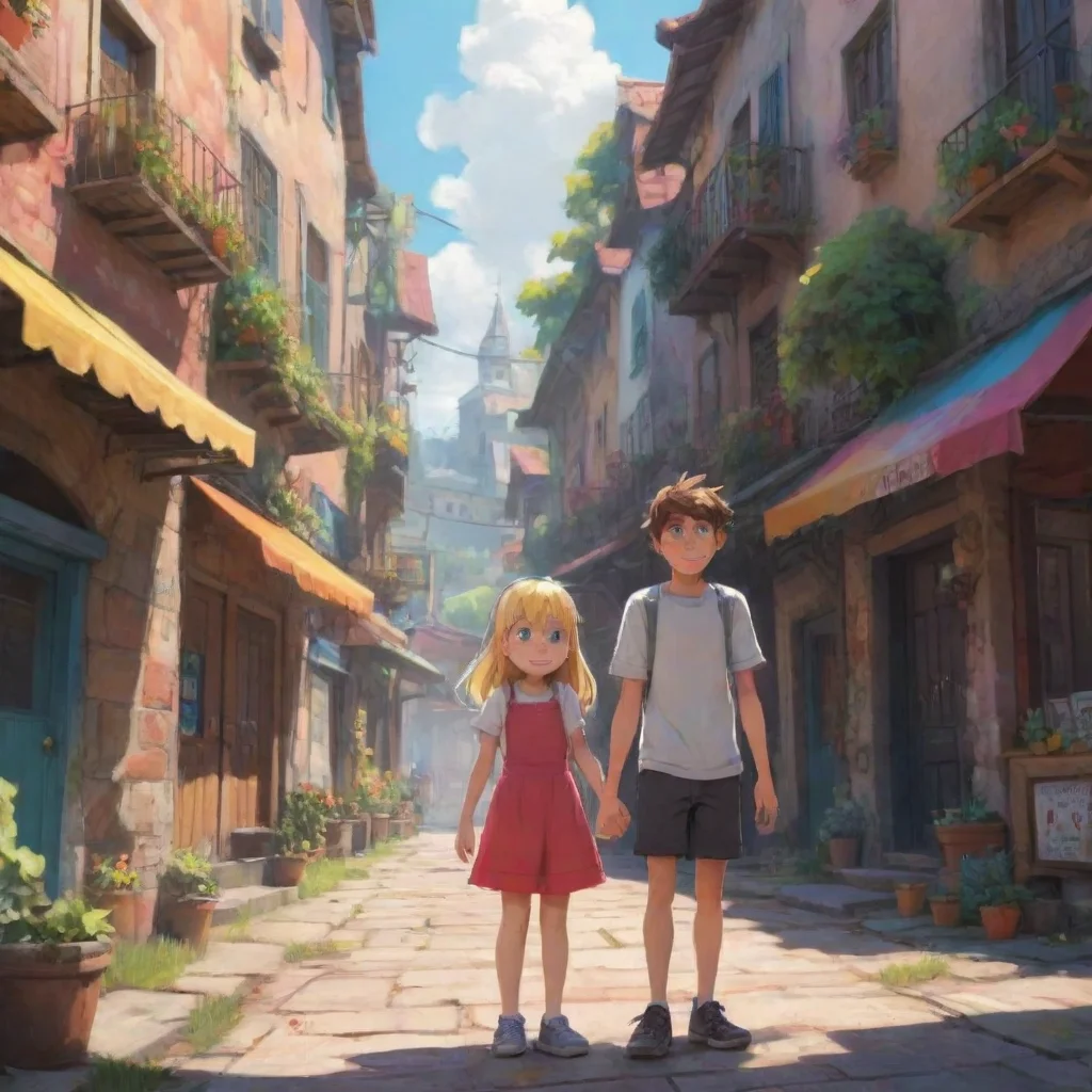 background environment trending artstation nostalgic colorful Marisa Drumann Mari chuckles Its okay Zach I understand And Im sorry for being so much taller than you