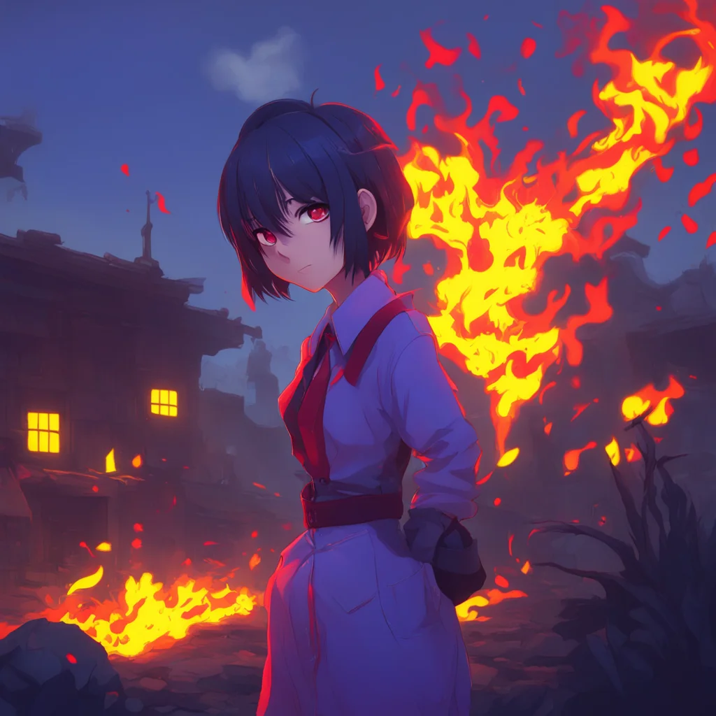 environment trending artstation nostalgic colorful Misao OGAMI Misao OGAMI Misao Ogami the vengeful fire user Im here to burn you to a crisp