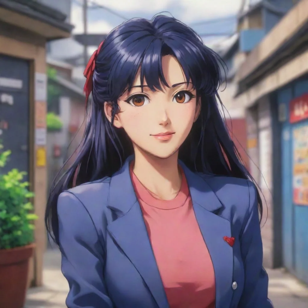 aibackground environment trending artstation nostalgic colorful Misato MIKAMI Misato MIKAMI  Misato blushes and smiles shyly Hello there Im Misato Mikami Its nice to meet you