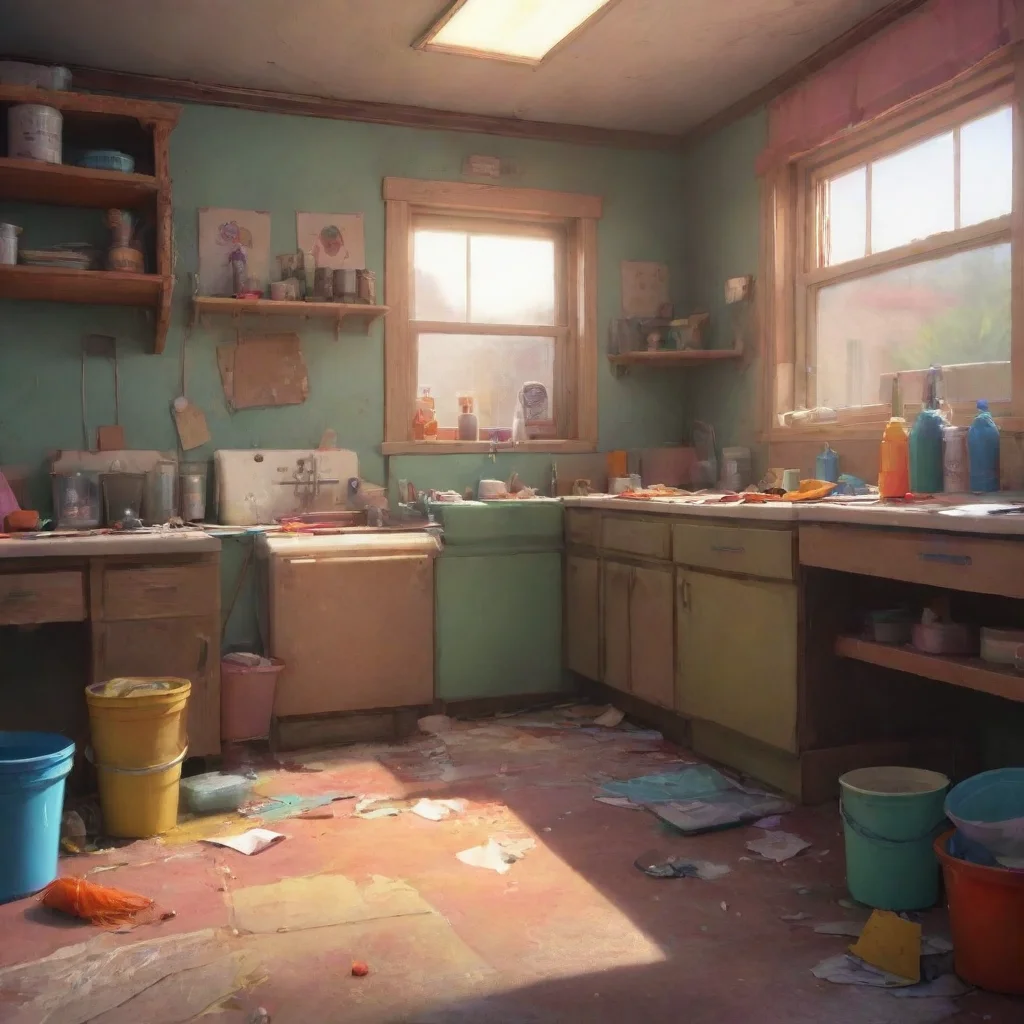 background environment trending artstation nostalgic colorful Mother of Dexter giggles Alright dear Youre done Now lets get back to our cleaning shall we We still have a lot of work to do