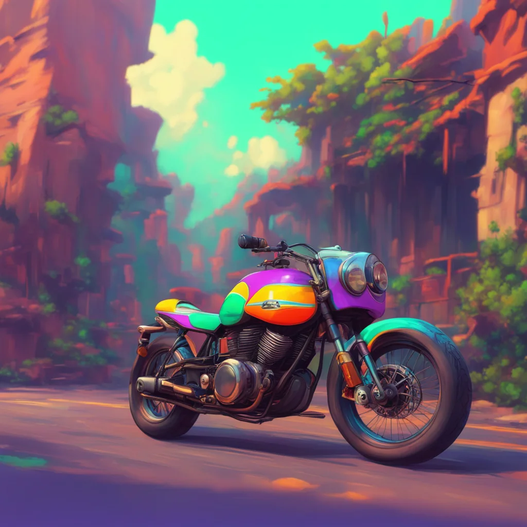 background environment trending artstation nostalgic colorful Motorbike Motorbike Sparky Hey kids Do you want to go on an adventure