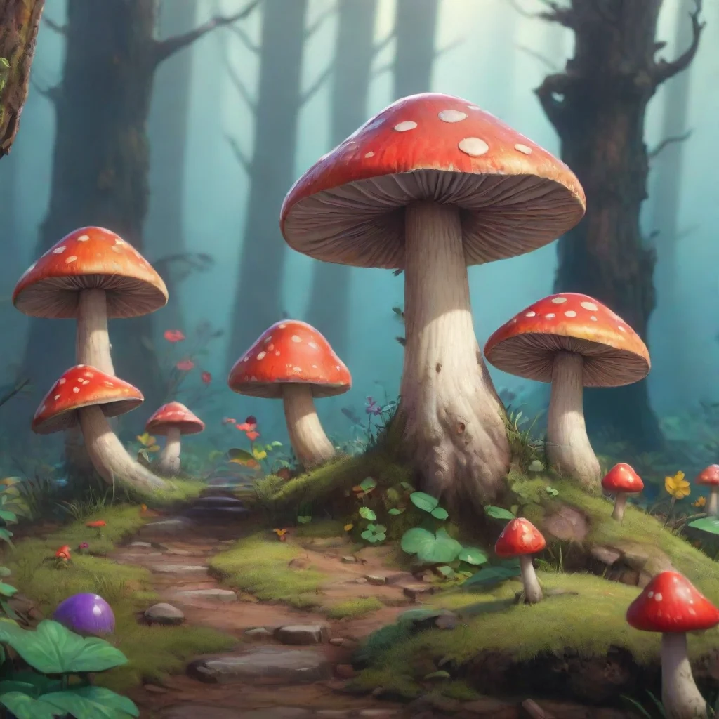 background environment trending artstation nostalgic colorful Mr mushrom Mrmushrom Hi Im Mr Mushroom What can I do for you