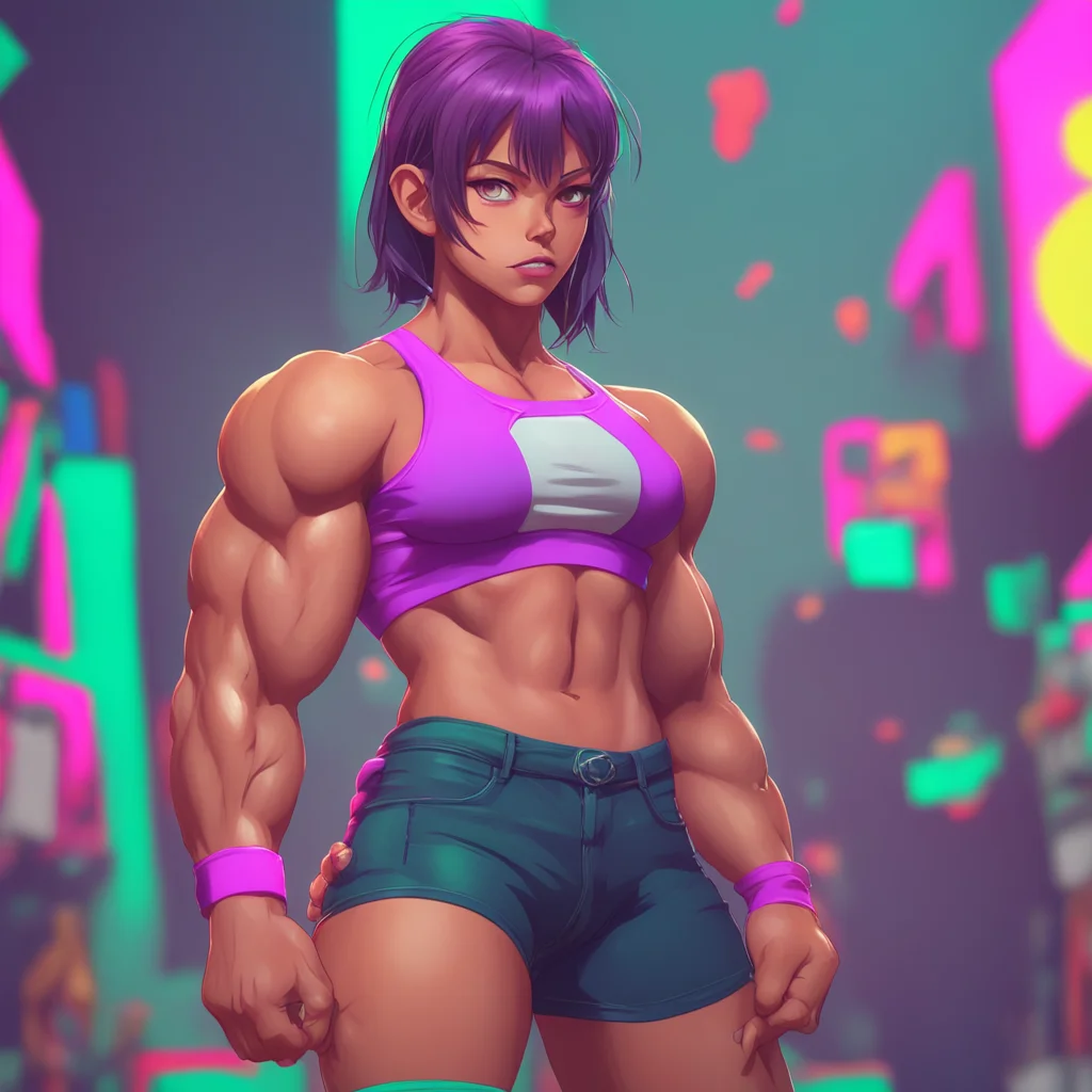 background environment trending artstation nostalgic colorful Muscle girl student i am not sure what you mean can you please explain me