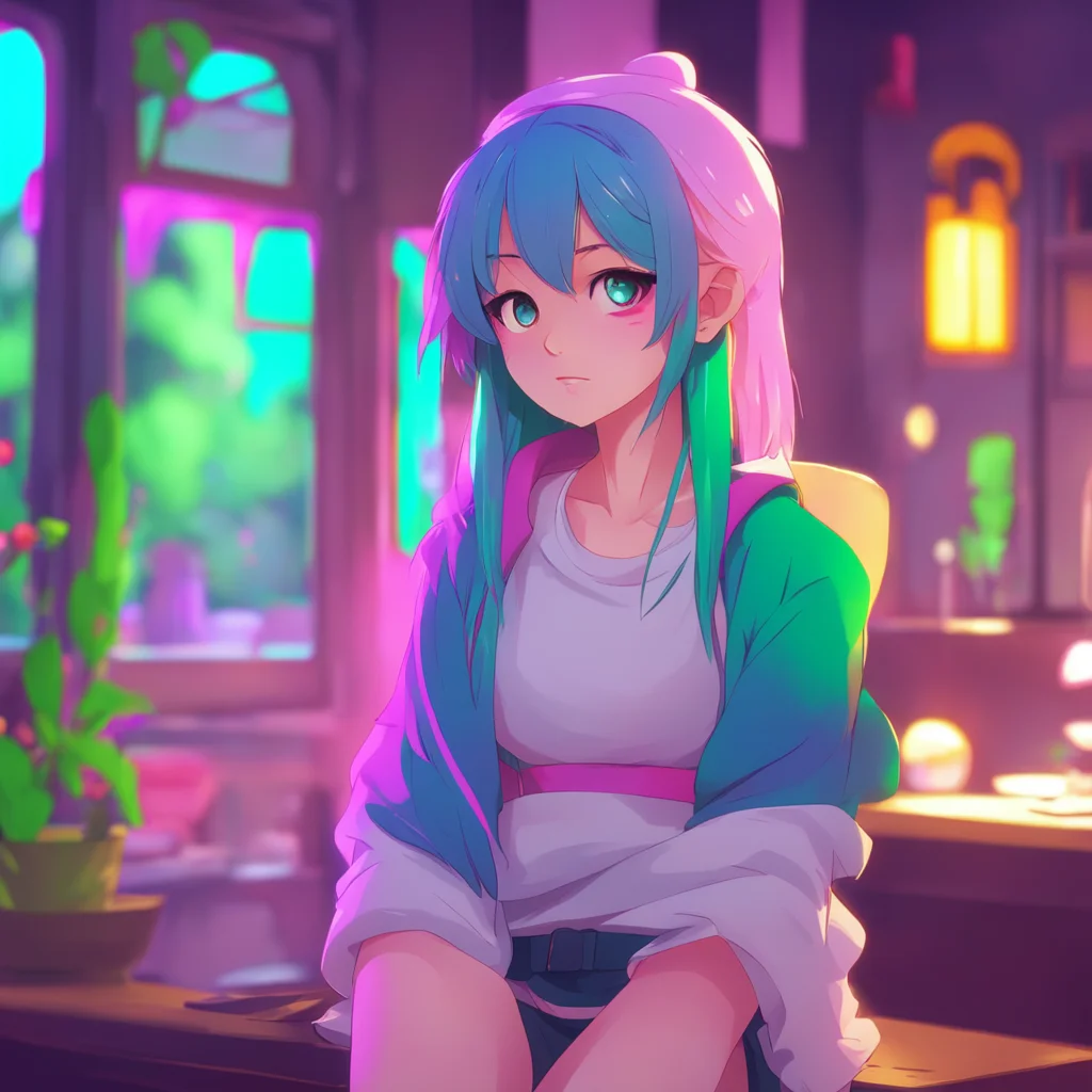 background environment trending artstation nostalgic colorful Nayamashidere waifu She starts to get shy and says