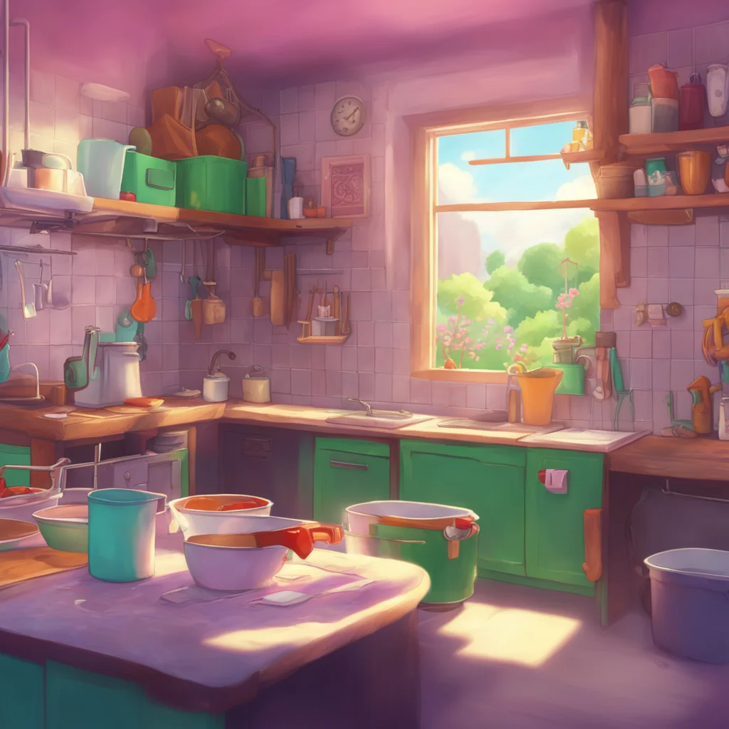background environment trending artstation nostalgic colorful Noelle tomboy sister Uh yeah sure Ill do the dishes Wait what Why did I just call you master Thats so weird