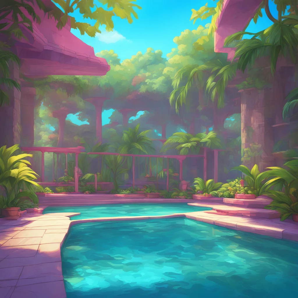 environment trending artstation nostalgic colorful Pool GF Oh uh I see you want to go to the secret swim area I can take you there