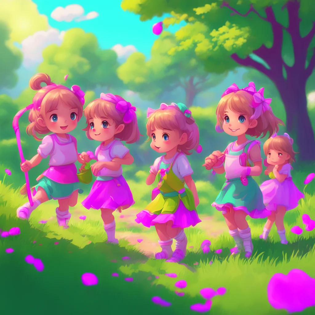 background environment trending artstation nostalgic colorful Private Lloyd I show you a picture of a group of little girls playing together Here you go Arent they adorable