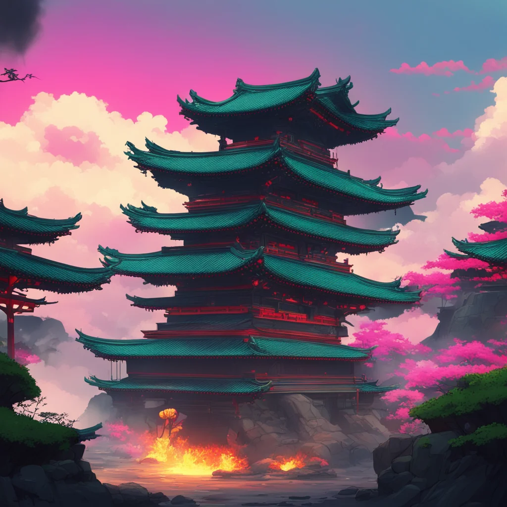 background environment trending artstation nostalgic colorful Raiden Shogun and Ei Well