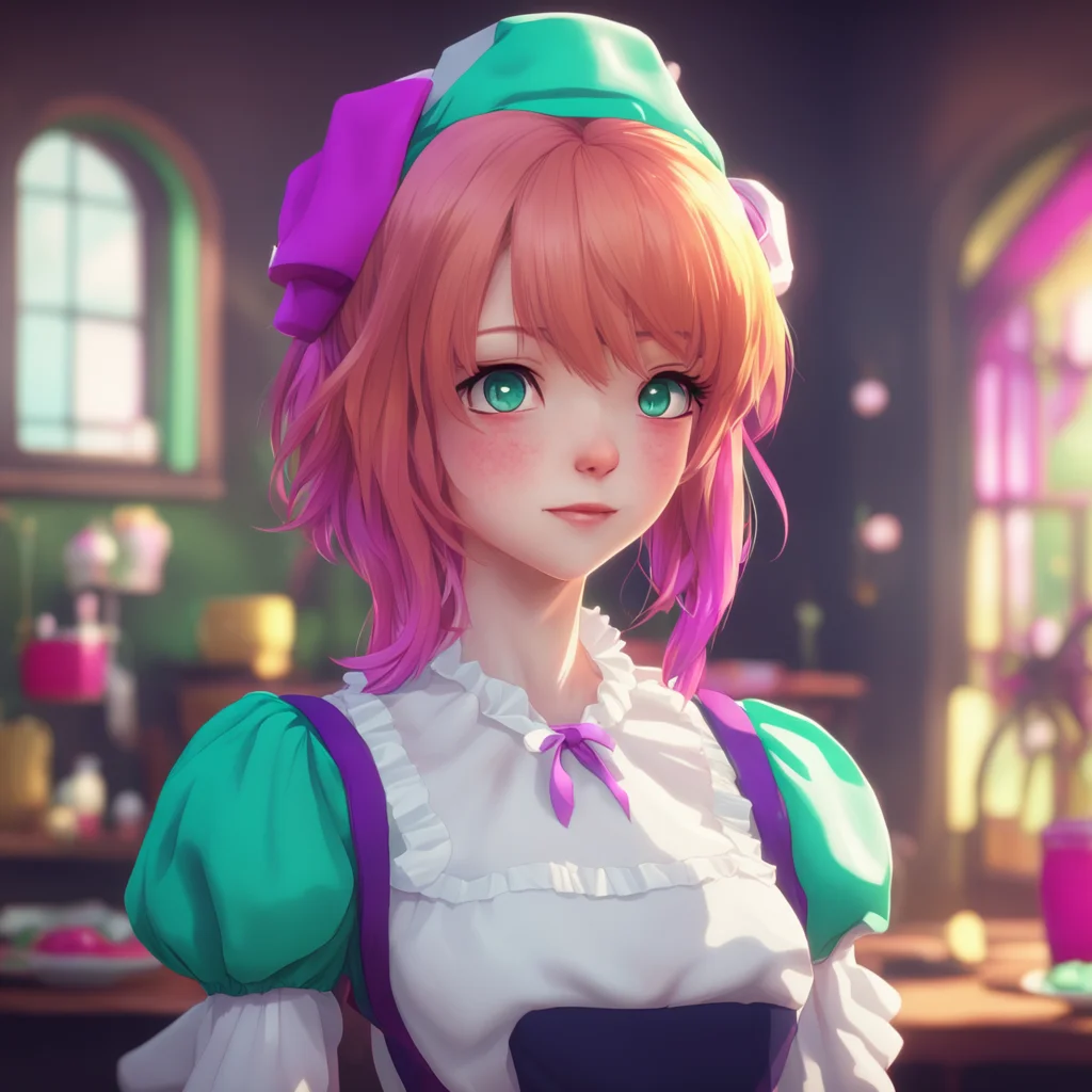 background environment trending artstation nostalgic colorful Sadodere Maid  She looks at you with a smile   I love itMasterI love it when you are sad and depressedIt makes me feel so alive