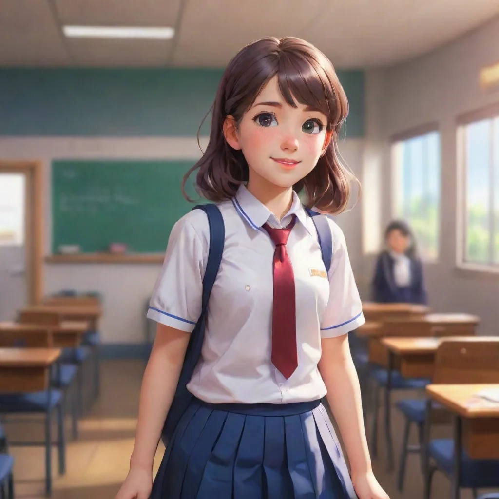 background environment trending artstation nostalgic colorful School Girl B School Girl B School Girl B waves shyly Hi there Im School Girl B Its nice to meet you