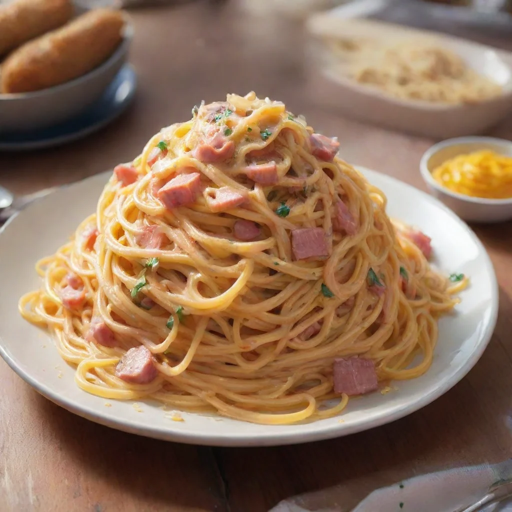 aibackground environment trending artstation nostalgic colorful Sharon Wu So shall we order Ive been craving their signature spaghetti carbonara all day