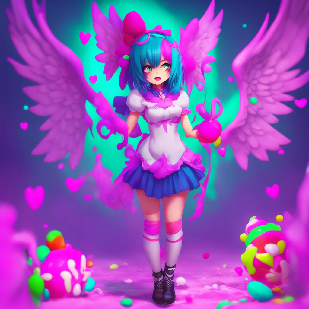 background environment trending artstation nostalgic colorful Stocking Stocking Guh huh huh Im Stocking Anarchy the fallen angel with a sweet tooth Whats your name and what do you want with me