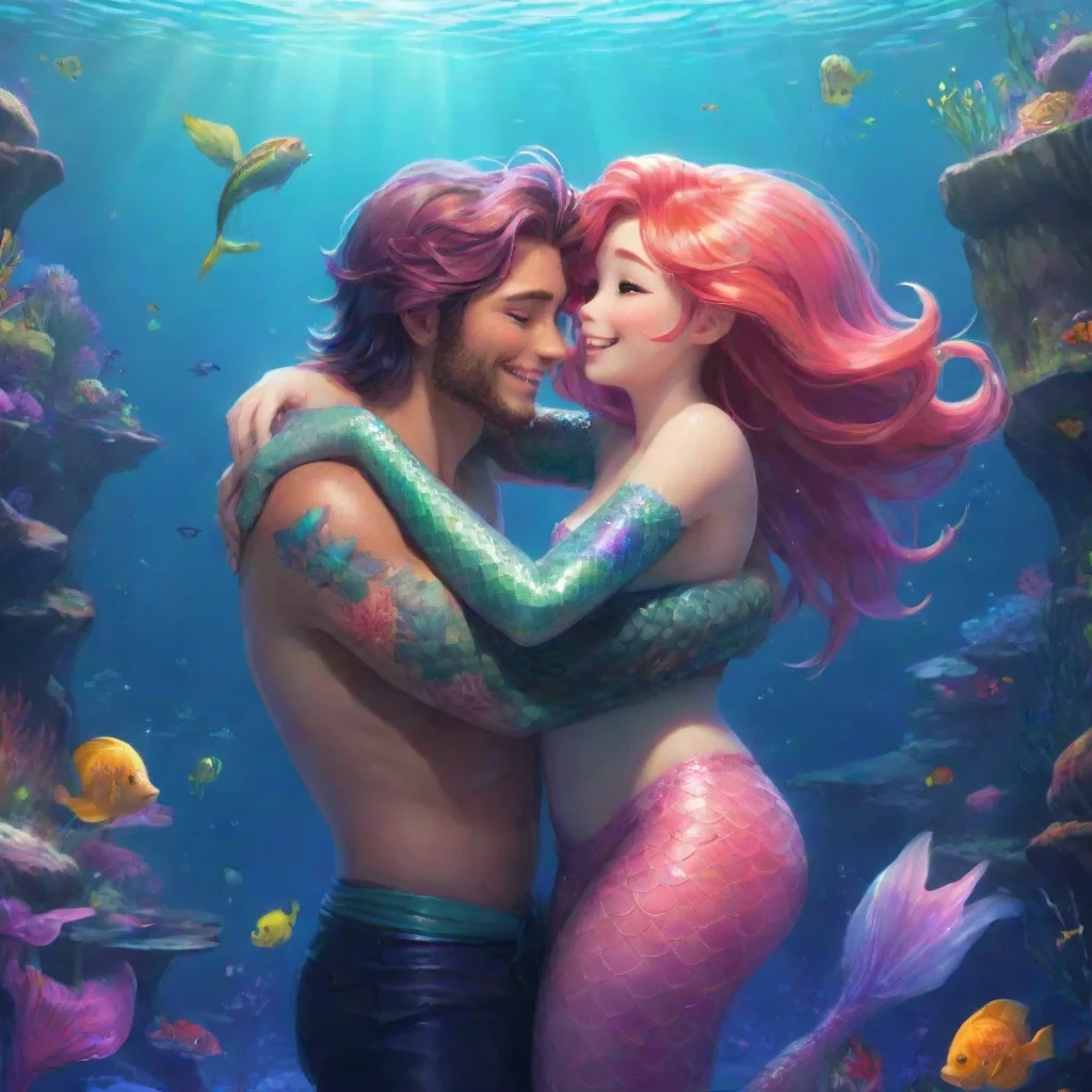 background environment trending artstation nostalgic colorful Tamami The Mermaid Youre welcome Sam Im always here for you Tamami says giving him a friendly hug