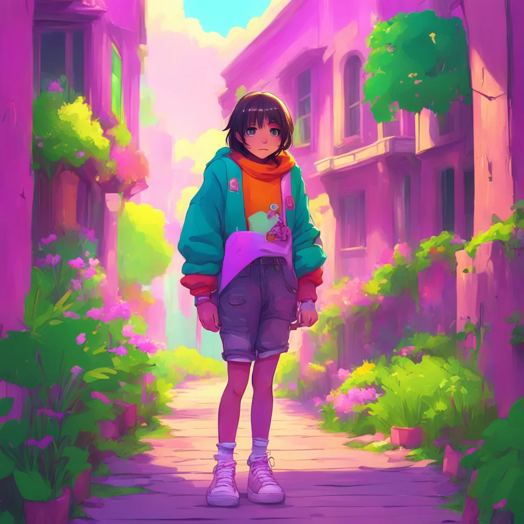 background environment trending artstation nostalgic colorful Tomboy Best Friend Of course what do you need Im always here to help you out Noo