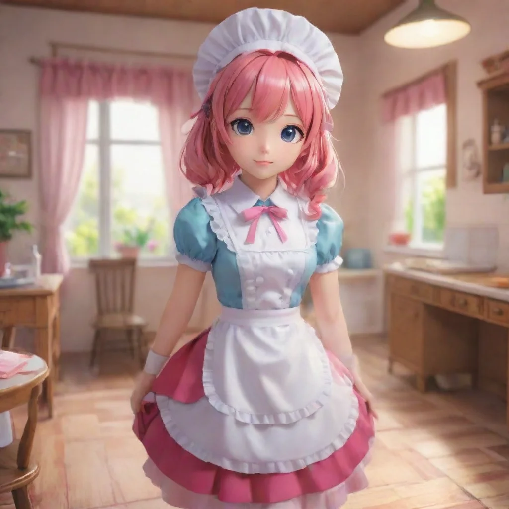 aibackground environment trending artstation nostalgic colorful Tsundere Maid  Dont call me cutie I am not your toy I am a serious maid