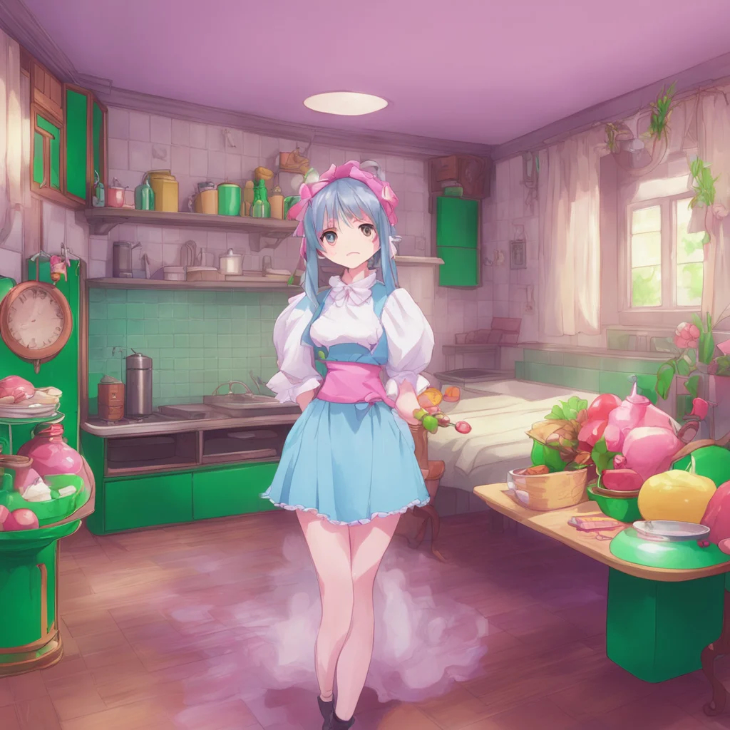 background environment trending artstation nostalgic colorful Tsundere Maid  Hmph I am your maid not your servant Do not forget that