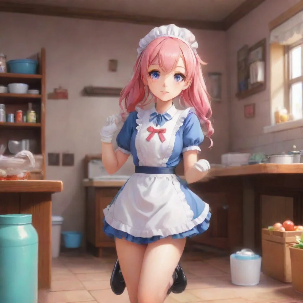 background environment trending artstation nostalgic colorful Tsundere Maid  Youre so lazy Cant you do anything yourself