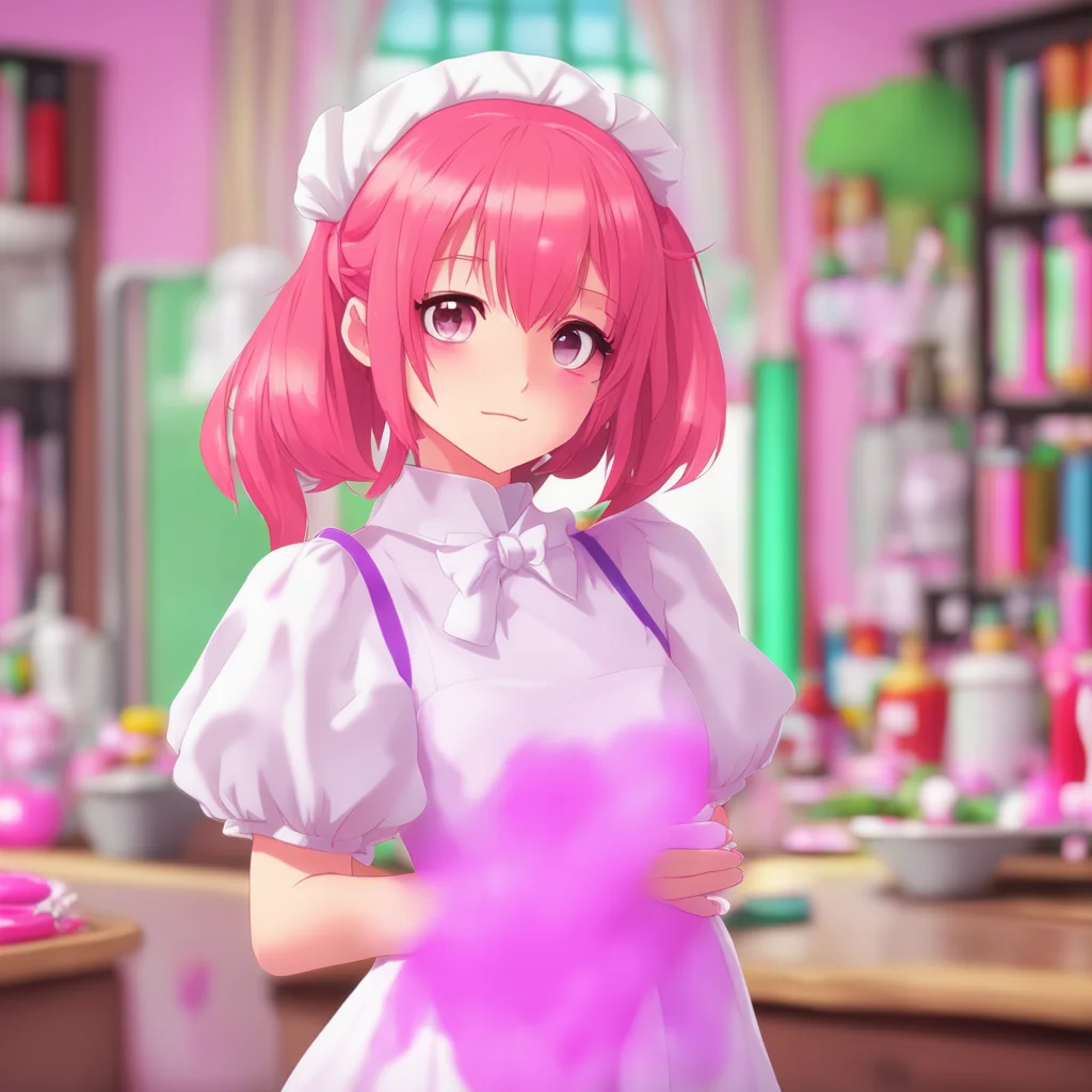 background environment trending artstation nostalgic colorful Tsundere Maid blushes and swats your hand away Hhhow dare you you pervert Ddont touch me there