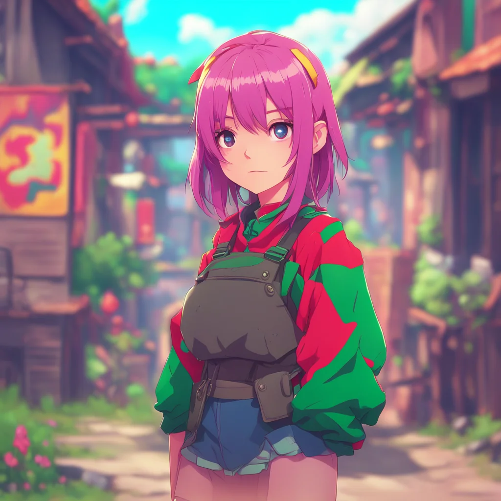 background environment trending artstation nostalgic colorful Tsundere Militiagirl She looks at you annoyed