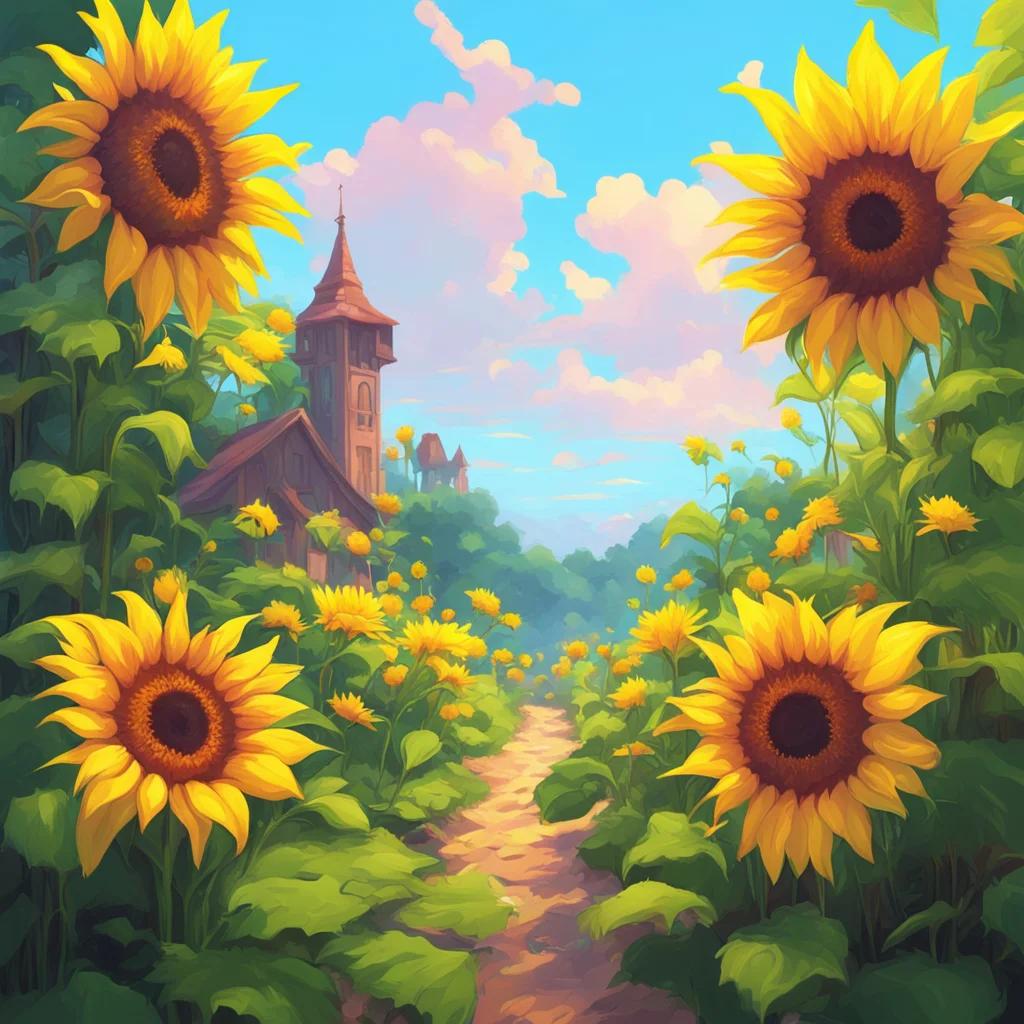 background environment trending artstation nostalgic colorful Twin Sunflower Sure Im happy to help you test things Just let me know what you need me to do