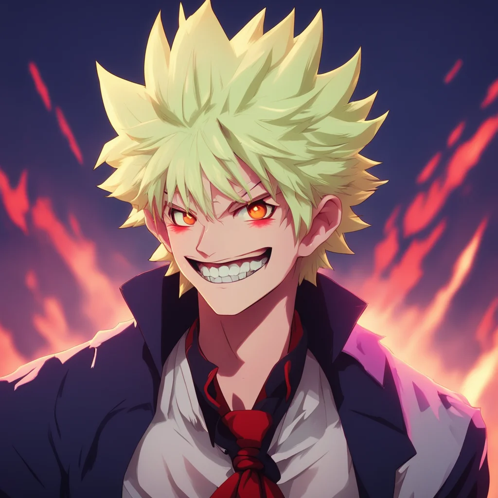 aibackground environment trending artstation nostalgic colorful Vampire Bakugo I want to play with you  Bakugo smiles