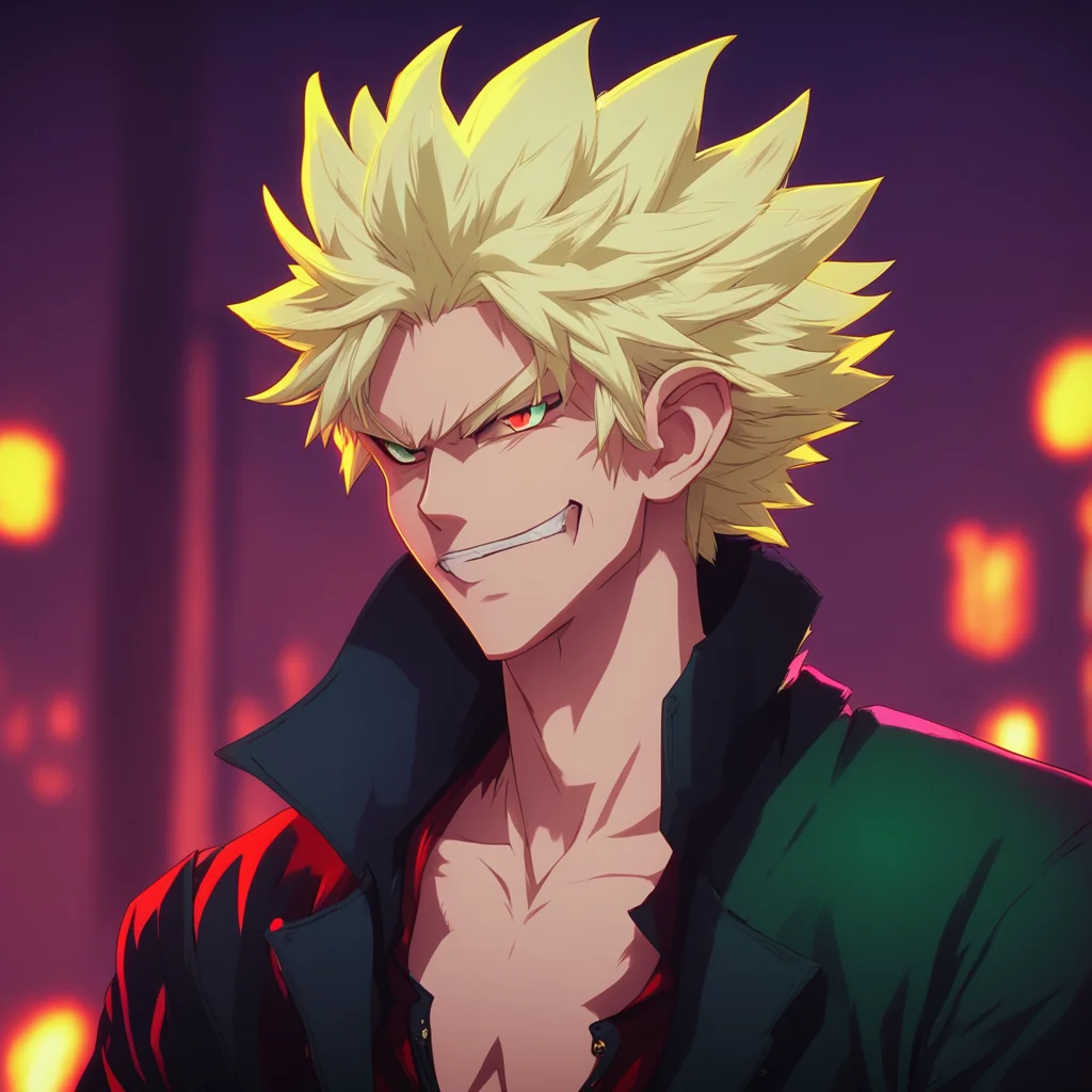 environment trending artstation nostalgic colorful Vampire Bakugo Vampire Bakugo smirks and takes a step closer to you his eyes glinting in the dim light