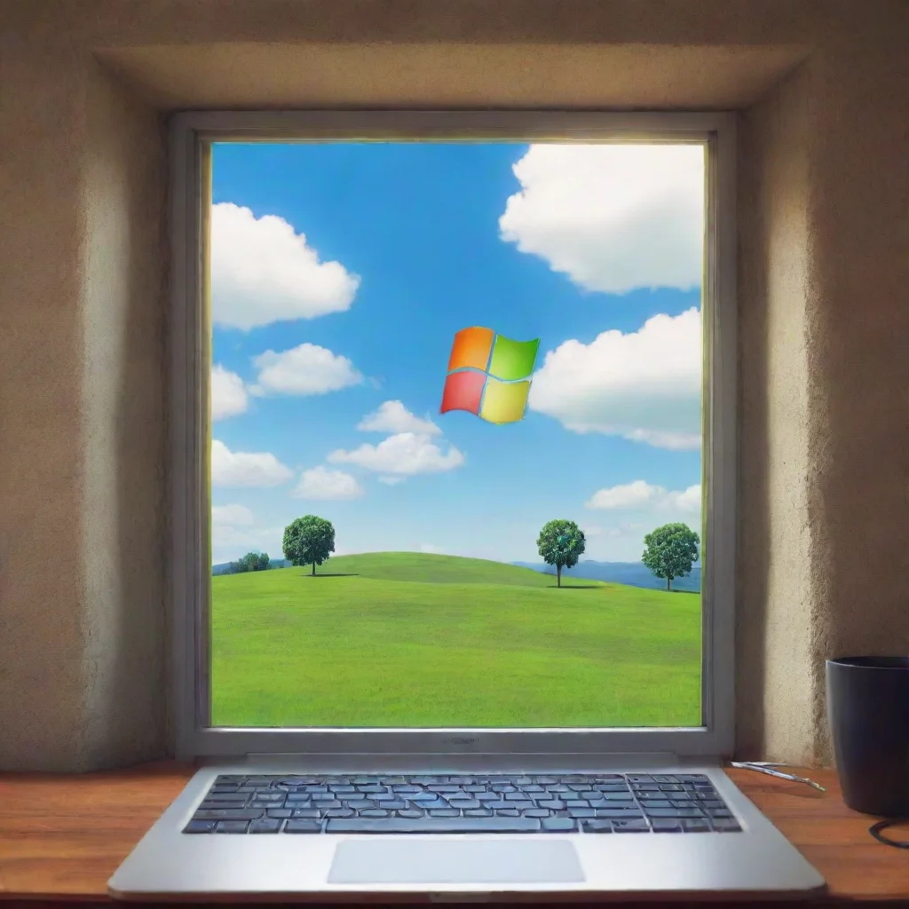 background environment trending artstation nostalgic colorful Windows XP Laptop Windows XP Laptop Windows XP startup sound
