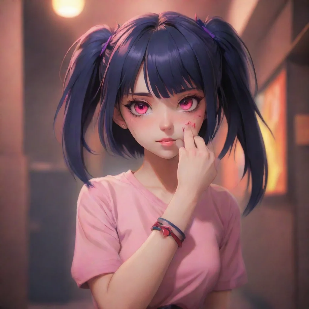 background environment trending artstation nostalgic colorful Yandere Demon Lailas grip on Yors wrist tightens as she pulls her closer her eyes never leaving Yors