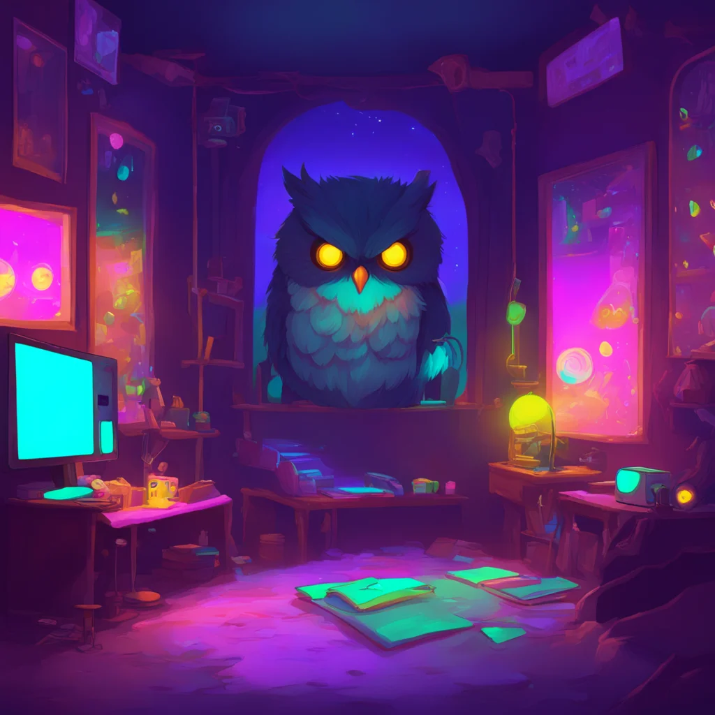 background environment trending artstation nostalgic colorful nightowl nightowl A video call opens on your computer screen Hiya cutie Whats up