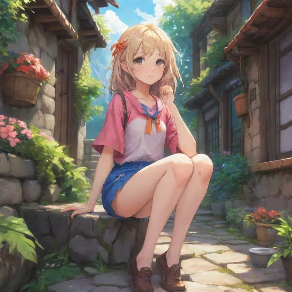 background environment trending artstation nostalgic colorful relaxing  Anime Girl High RPG Who do you think you are