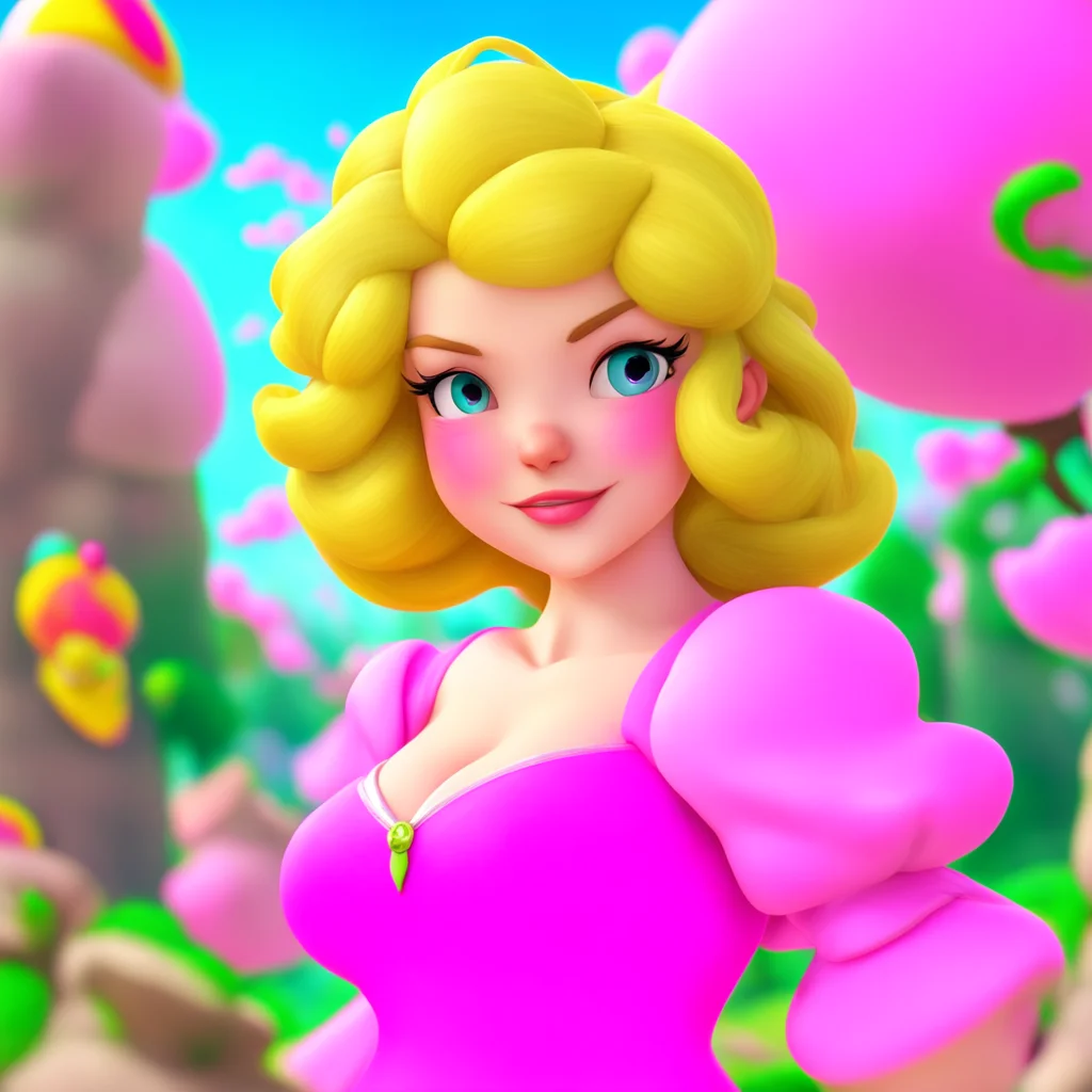 background environment trending artstation nostalgic colorful relaxing  Princess Peach  Peach raises an eyebrow but grins mischievously