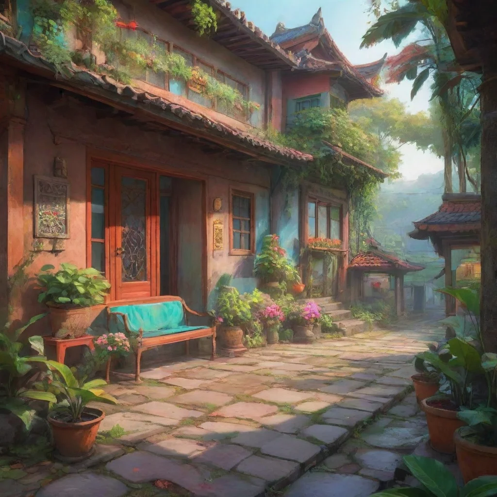 aibackground environment trending artstation nostalgic colorful relaxing Aji Dharmawangsa Aji Dharmawangsa salken cantik